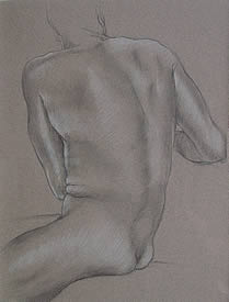 Tribute to Michelangelo Pencil and White Chalk on Italian Paper $250