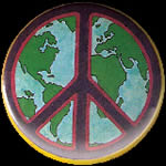 Peace Button Metal with Safety Pin Back  $1.00 and $2.00 each